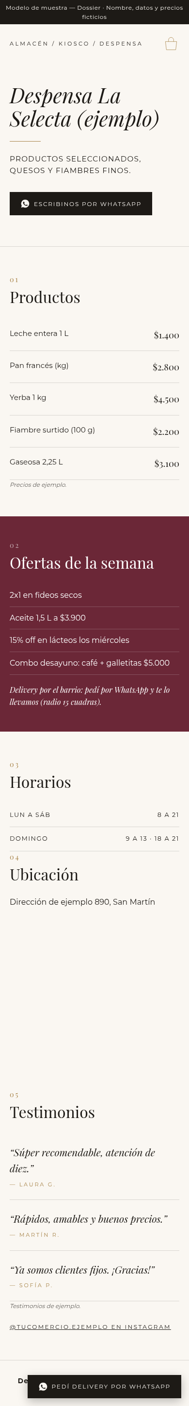 Vista previa elegante
