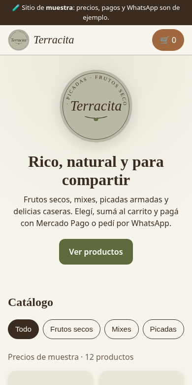Vista previa tienda Terracita